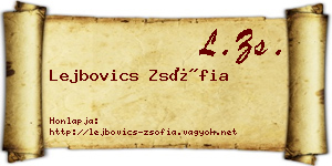 Lejbovics Zsófia névjegykártya
